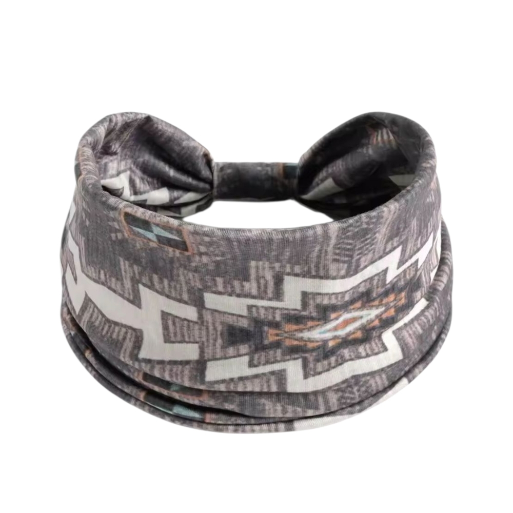 Tribal Gypsy Bohemian Yoga Headband Sporty Hair Accessories Wide Band Boheme